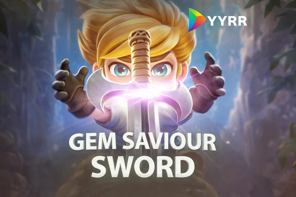 GEM SAVIOUR SWORD menghadirkan permainan bertema fantasi klasik dengan simbol pedang dan permata yang jelas, alur stabil, serta visual rapi di YYRR.